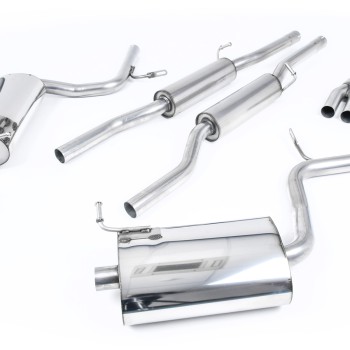 Audi A4 2.0 B7 Quattro/DTM - Resonated (Quieter) Cat-Back Exhaust System with GT100 Trims (For Tiptronic Models)