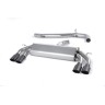 Audi S3 8V/8V.2 - Non-Valved & Non-Resonated Cat-Back Race Exhaust System (Louder) with Quad Oval Cerakote Black Trims - Cerakote Black - Oval (Jet)