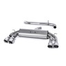 Audi S3 8V/8V.2 - Non-Valved & Non-Resonated (Louder) Cat-Back Race Exhaust System with Quad Round Polished Tips - Polished - GT