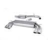 Audi S3 8V/8V.2 - Non-Valved & Resonated (Quieter) Cat-Back Race Exhaust System with Quad Oval Polished Trims - Polished - Oval (Jet)