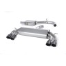 Audi S3 8V/8V.2 - Non-Valved & Resonated (Quieter) Cat-Back Race Exhaust System with Quad Round Cerakote Black Trims - Cerakote Black - GT