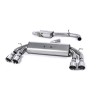 Audi S3 8V/8V.2 - Non-Valved & Resonated (Quieter) Cat-Back Race Exhaust System with Quad Round Polished Tips - Polished - GT