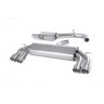 Audi S3 8V/8V.2 - Non-Valved & Resonated (Quieter) Cat-Back Race Exhaust System with Quad Round Titanium Trims - Brushed Titanium - GT