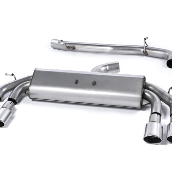 Audi S3 8V/8V.2 Sportback Non GPF - Non-Valved & Non-Resonated (Louder) Cat-Back Race Exhaust System with Quad Oval Polished Tips - Polished - Oval (Jet)