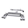 Audi S3 8V/8V.2 Sportback Non GPF - Non-Valved & Non-Resonated (Louder) Cat-Back Race Exhaust System with Quad Oval Polished Tips - Polished - Oval (Jet)