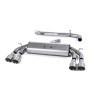 Audi S3 8V/8V.2 Sportback Non GPF - Non-Valved & Non-Resonated (Louder) Cat-Back Race Exhaust System with Quad Round Titanium Trims - Brushed Titanium - GT