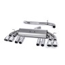 Audi S3 8V/V.2 - Non-Valved & Non-Resonated (Louder) Cat-Back Race Exhaust System with Quad Oval Polished Trims - Polished - Oval (Jet)