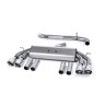 Audi S3 8V/V.2 - Non-Valved & Non-Resonated (Louder) Cat-Back Race Exhaust System with Quad Round Polished Trims - Polished - GT