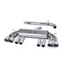 Audi S3 8V/V.2 - Non-Valved & Non-Resonated (Louder) Cat-Back Race Exhaust System Quad Round Titanium Trims - Brushed Titanium - GT