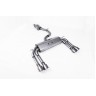 Audi S3 8V/V.2 - Non-Valved & Resonated (Quieter) Cat-Back Race Exhaust System with Quad Round Titanium Trims - Brushed Titanium - GT