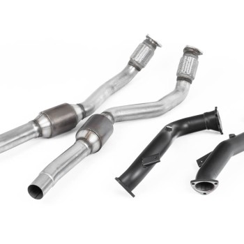 Large Bore Downpipes with Hi-Flow Sports Catalysts For Milltek Cat-Back (Audi C7 RS6/RS7/S6/S7) - Milltek Cat-Back