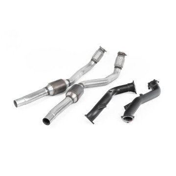 Large Bore Downpipes with Hi-Flow Sports Catalysts For Milltek Cat-Back (Audi C7 RS6/RS7/S6/S7) - Milltek Cat-Back