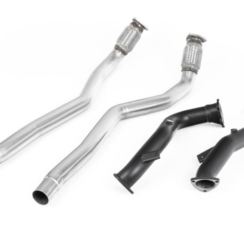 Large Bore Downpipes with Catalyst Bypass Pipes For Milltek Cat-Back (Audi C7 RS6/RS7/S6/S7) - Milltek Cat-Back
