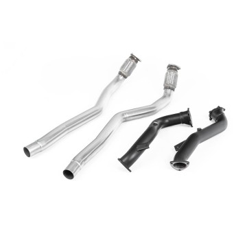 Large Bore Downpipes with Catalyst Bypass Pipes For Milltek Cat-Back (Audi C7 RS6/RS7/S6/S7) - Milltek Cat-Back