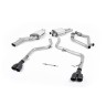 Audi S4 V6 B8/S5 B8 - Race Cat-Back Exhaust System with Quad Cerakote Black Trims - Cerakote Black - Quad