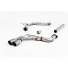 Audi A3 2.0 TDI MQB - Non-Resonated (Louder) Cat-Back Exhaust System with Titanium Trims - Brushed Titanium