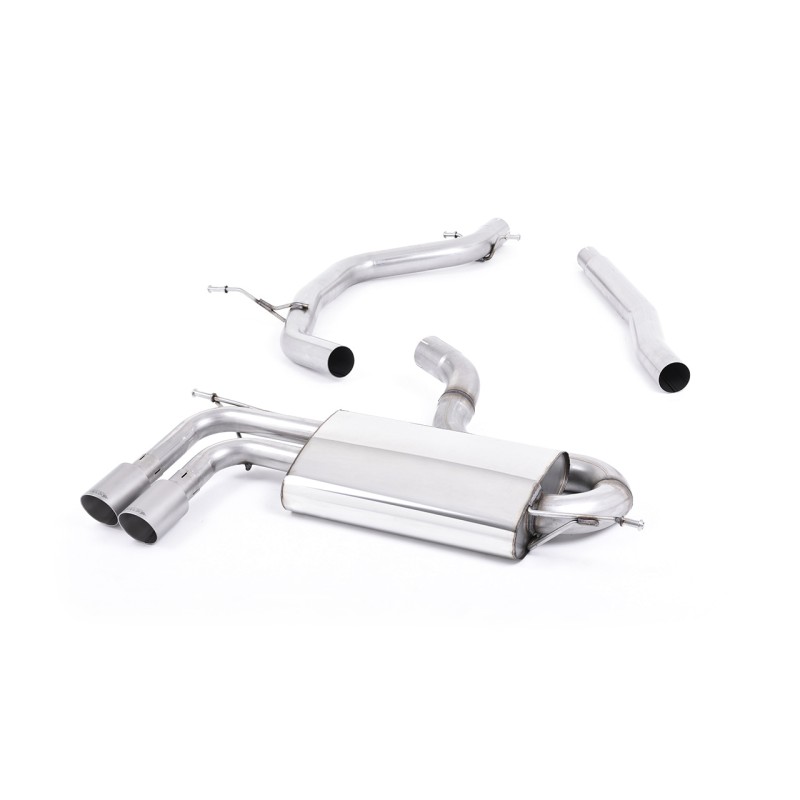 Audi A3/VW Golf GTD/Scirocco GT - TDI 2.0 170PS - DPF-Back Exhaust System with Titanium Trims - Brushed Titanium