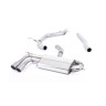 Audi A3/VW Golf GTD/Scirocco GT - TDI 2.0 170PS - DPF-Back Exhaust System with Titanium Trims - Brushed Titanium