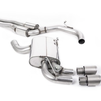 Audi RS3 8P Sportback S Tronic - Cat-Back Exhaust System with Titanium Trims - Brushed Titanium