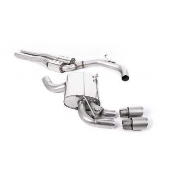 Audi RS3 8P Sportback S Tronic - Cat-Back Exhaust System with Titanium Trims - Brushed Titanium