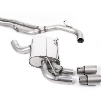 Audi RS3 8P Sportback S Tronic - Non-Resonated (Louder) Cat-Back Exhaust System with Titanium Trims - Brushed Titanium