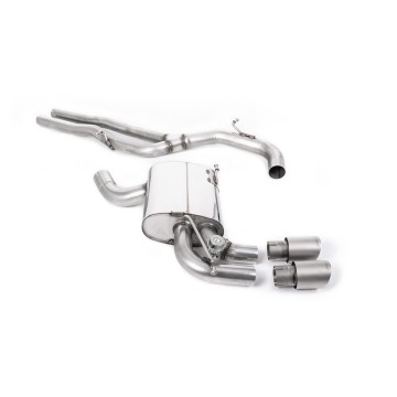 Audi RS3 8P Sportback S Tronic - Non-Resonated (Louder) Cat-Back Exhaust System with Titanium Trims - Brushed Titanium