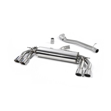 Audi TTS MK3 - Non-Resonated (Louder) Cat-Back Exhaust System with Polished Oval Tips - Polished