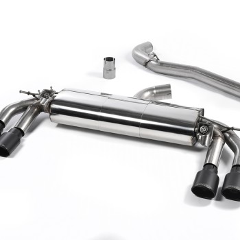 Audi TTS MK3 - Non-Resonated (Louder) Cat-Back Exhaust System with Cerakote Black Oval Tips - Cerakote Black
