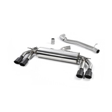 Audi TTS MK3 - Non-Resonated (Louder) Cat-Back Exhaust System with Cerakote Black Oval Tips - Cerakote Black