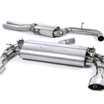 Audi RS3 8V Pre Facelift - Valved & Resonated (Quieter) Cat-Back Exhaust System with Polished Oval Trims - Polished