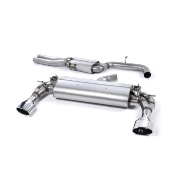 Audi RS3 8V Pre Facelift - Valved & Resonated (Quieter) Cat-Back Exhaust System with Polished Oval Trims - Polished
