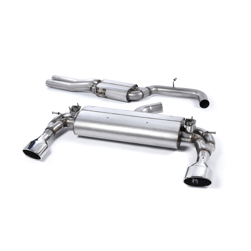 Audi RS3 8V Pre Facelift - Valved & Resonated (Quieter) Cat-Back Exhaust System with Polished Oval Trims - Polished