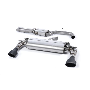 Audi RS3 8V Pre Facelift - Valved & Resonated Cat-Back Exhaust System with Cerakote Black Oval Trims - Cerakote Black