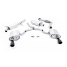 Audi A4 2.0 B9 Quattro - Resonated (Quieter) Cat-Back Exhaust System with Dual GT-100 Cerakote Black Trims - Cerakote Black