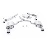 Audi A4 2.0 B9 Quattro - Resonated (Quieter) Cat-Back Exhaust System with Dual GT-100 Titanium Trims - Brushed Titanium