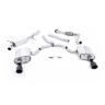 Audi A4 2.0 B9 Quattro - Road+ Part Resonated Cat-Back Exhaust System with Dual GT-100 Cerakote Black Trims - Cerakote Black