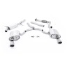 Audi A4 2.0 B9 Quattro - Road+ Part Resonated Cat Back Exhaust System with Dual GT-100 Titanium Trims - Brushed Titanium