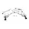 Audi A4 2.0 B9 Quattro - Non-Resonated (Louder) Cat-Back Exhaust System with Dual GT-100 Cerakote Black Trims - Cerakote Black