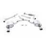 Audi A4 2.0 B9 Quattro - Non-Resonated (Louder) Cat-Back Exhaust System with Dual GT-100 Titanium Trims - Brushed Titanium