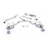 Audi A4 2.0 B9 Quattro - Non-Resonated (Louder) Cat-Back Exhaust System with Dual GT-100 Burnt Titanium Trims - Burnt Titanium