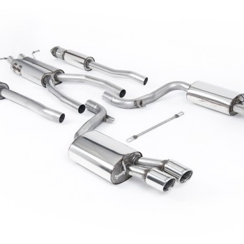 Audi S6 V10 C6 - Resonated (Quieter) Cat-Back Exhaust System with Polished Trims