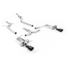 Audi A4 2.0 B8 S line (Manual) - Non-Resonated (Louder) Cat-Back Exhaust System with Dual-outlet Cerakote Black Trims - Cerakote Black - Dual