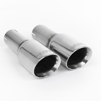 Audi A3 2.0T FSI - Non-Resonated (Louder) Cat-Back Exhaust System with Smaller Volume Rear Silencer and GT-80 Polished Trims