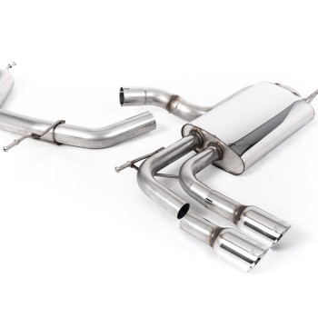 Audi A3 2.0T FSI - Non-Resonated (Louder) Cat-Back Exhaust System with Smaller Volume Rear Silencer and GT-80 Polished Trims