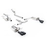 Audi A4 2.0 B8 S line (Manual) - Resonated (Quieter) Cat-Back Exhaust System with Cerakote Black Quad-outlet Trims - Cerakote Black - Quad