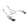 Audi A4 2.0 B8 S line (Manual) - Non-Resonated (Louder) Cat-Back Exhaust System with Cerakote Black Quad-outlet Trims - Cerakote Black - Quad