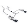 Audi A4 2.0 B8 S line (Tiptronic) - Non-Resonated (Louder) Cat-Back Exhaust System with Quad-outlet Cerakote Black Trims - Cerakote Black - Quad