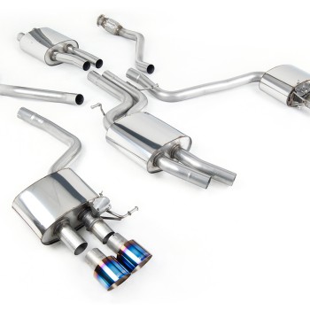Audi SQ5 Supercharged - Cat-Back Exhaust System with Quad Burnt Titanium Tips - Burnt Titanium