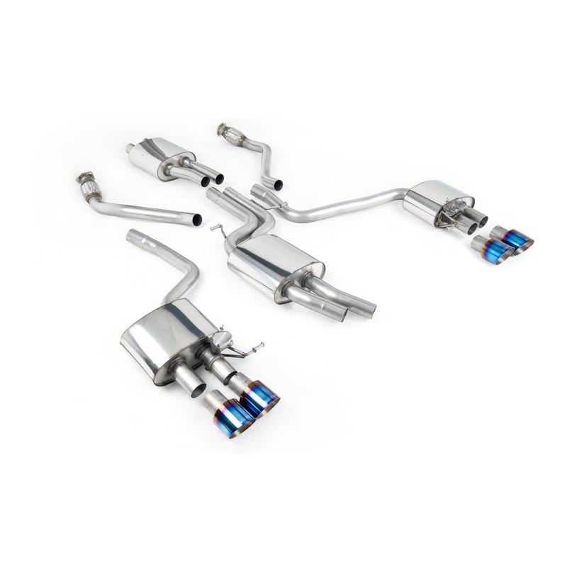 Audi SQ5 Supercharged - Cat-Back Exhaust System with Quad Burnt Titanium Tips - Burnt Titanium
