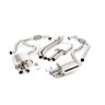 Audi S5 B9 Coupe/Cabriolet Non Sport Diff models - Resonated (Quieter) Cat-Back Exhaust System with Quad GT-100 Burnt Titanium Trims - Burnt Titanium - LHD